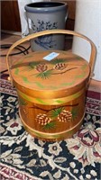 Vintage 1940’s Hand Painted Wooden Sewing Round