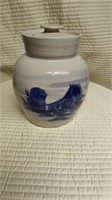 Paul Storie Stoneware cookie jar with lid