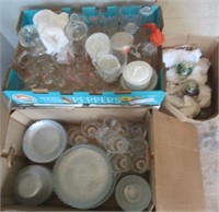 (3) Boxes of various glasses, plates, and bowls.