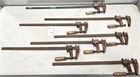 Antique clamps 7 total