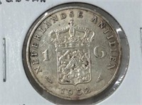 1952 G.b. 1 Gulden .720, 10.00gr