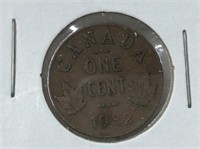 1932  1 Cent  Can Vf