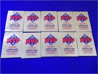 10 Packs of 1992 Donruss MVP Baseball Cards