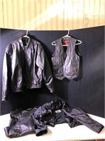 Leather Jacket, Vest & Chaps