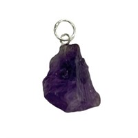 Natural Amethyst Raw Pendant