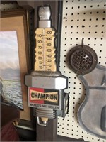 Vtg. Champion Spark Plug Advertising Thermometer