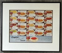 Framed Campbell's Soup Advertising Poster