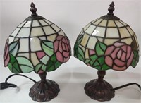 Pair of Stained Glass Lamps