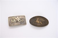 Ltd Ed Mobil & Magnolia Petroleum Belt Buckles