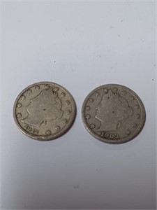 1912, 1903 V Nickels Coin Lot