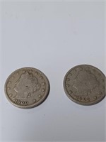 1900, 1905 V Nickel Coin Lot