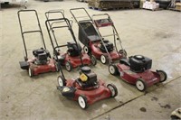 (5) Push Lawn Mowers, All For Parts Or Repair