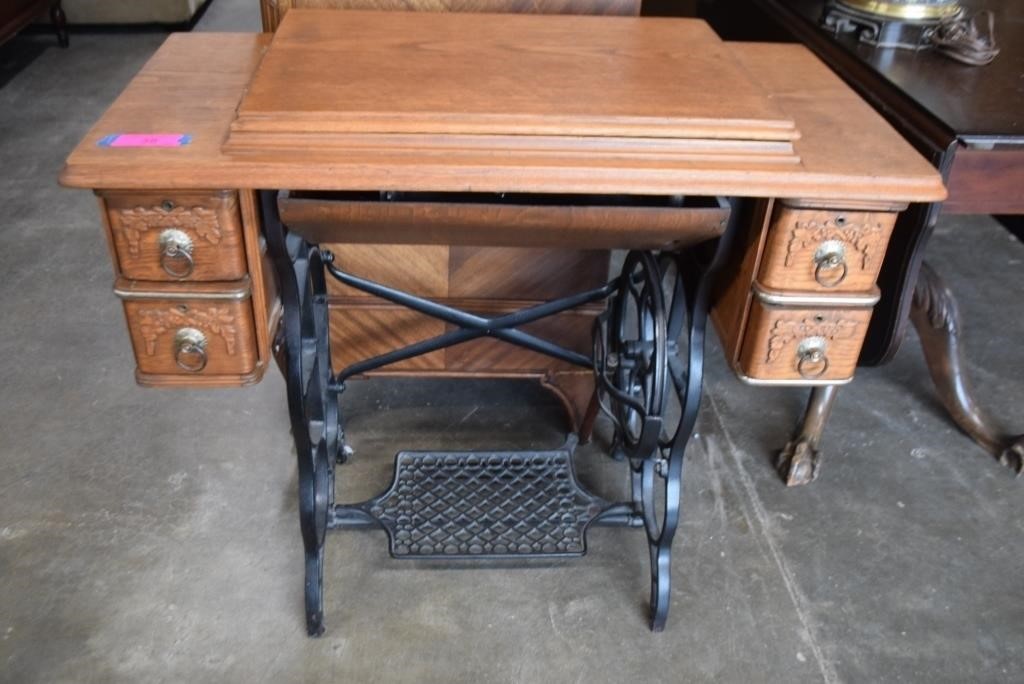 Treadle Sewing Machine In Beautiful Refinished