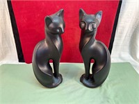 2 BLACK PUSSY CATS - ONE MENDED
