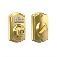 Schlage BE365 CAM Camelot Keypad Deadbolt, Bright