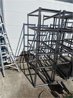 Heavy metal rack with shelves. 48” x 18” 72