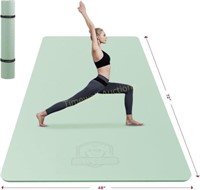 HAPBEAR Extra Large Yoga Mat w/Straps - 72x48