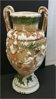 Large Vintage Figural 2 Handled Vase