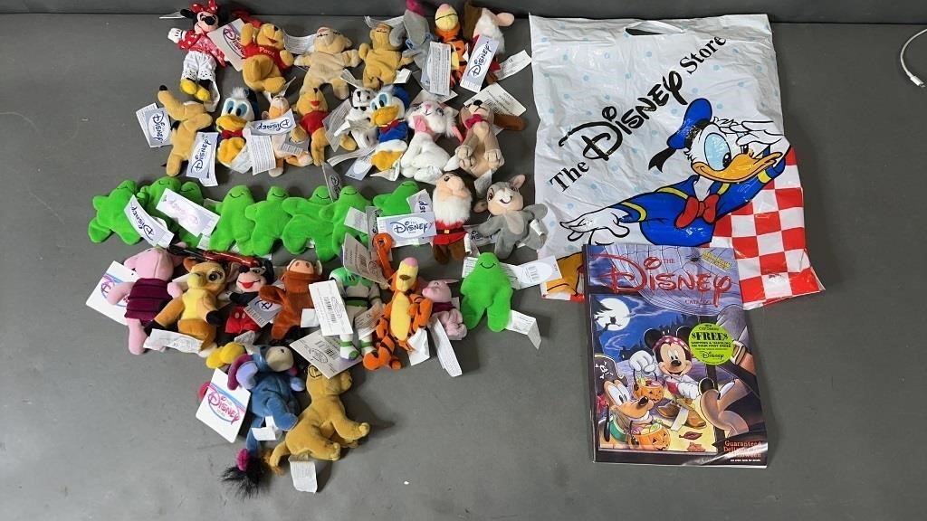 36pc NWT Disney Store Plush & Keychains