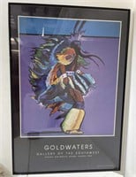 Framed “Goldwaters Gallery“ poster