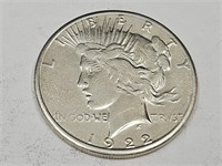 1922 S Silver Peace Dollar Coin