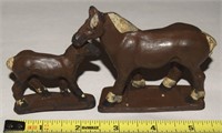 (2) Vtg Hardened Rubber Horse Figures