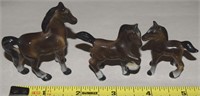 (3) Vtg Bone China Horse / Foal Figures