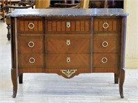 Well Inlaid Louis XV Style Shaped Front Chest.