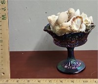 Scroll and Eye Compote Fenton with Shells