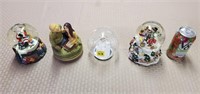 (2) Snow Globes, 1 Crystal Navivity Set, & Musical