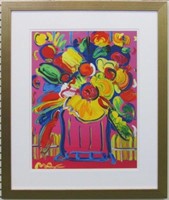 PINK VASE GICLEE BY PETER MAX