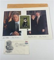 Autographed Bill and Hillary Clinton 8x10 Photos