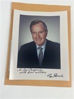Autographed George H. W. Bush 8x10 Photo