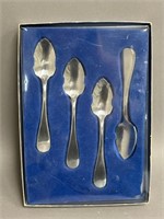 Four Boxed Stainless Steel Grapefruit Spoons