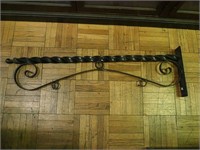 48" long vintage iron outdoor sign holder