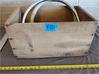 Large Wooden Box, Crate, Steering Wheel Cover