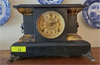 EARLY WOODEN MANTEL CLOCK