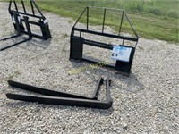 48" Quick Attach Pallet Forks + Row 1,