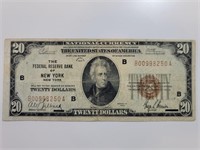 1929 $20 Reserve Bank New York FR-1870b
