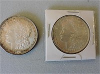 Two 1921 American Silver Dollars