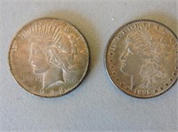 1885 & 1923 American Silver Dolars