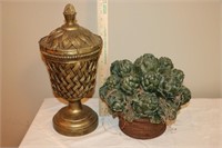 Decorator LIdded Jar & Arrangement