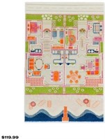 IVI Twinhouses 3'3" x 4'11" 3-Dimensional Play Rug