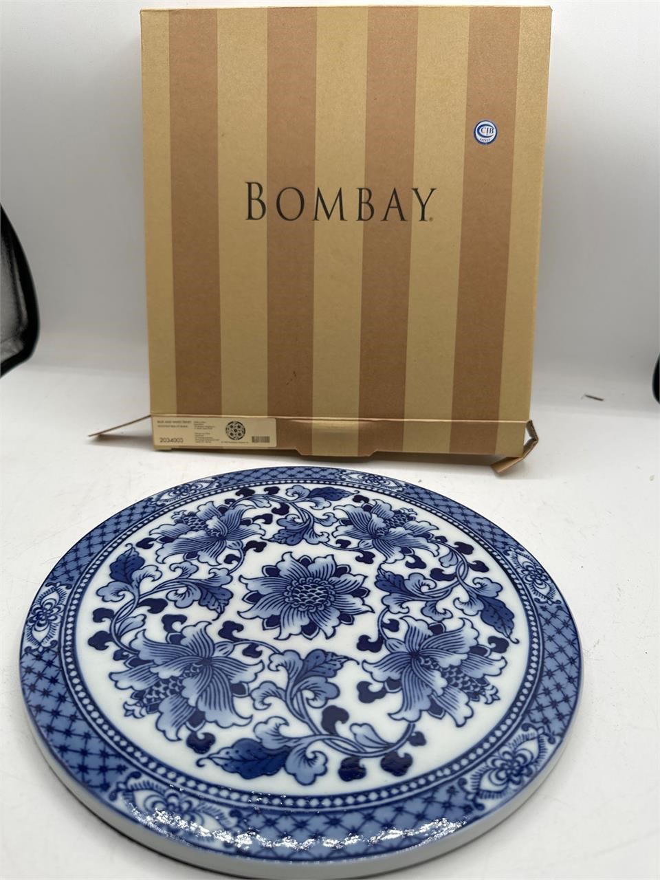 Bombay blue and white trivet