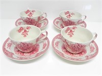 4 JOHNSON BROS 'OLD BRITAIN CASTLES' TEACUPS