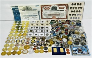 HUGE LOT OF ASSORTED COINS & CURRENCY