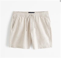 Size M 6” Linen-Blend Pull-On Short (men’s -