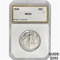 1945 Walking Liberty Half Dollar PCI MS66