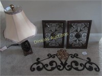 Lamp and 3 Metal Pieces (Blythewood Estate)
