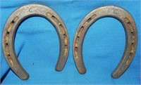 (2) Vintage Cast Iron Horseshoes